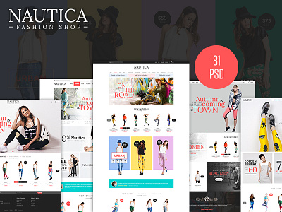 Nautica - Fashion eCommerce PSD Template clothing ecommerce creative fashion fashion psd fashion store modern psd retail shop online shopping store theme