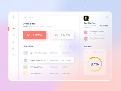 Banking web application by Shivani Mistry for Fibonalabs on Dribbble