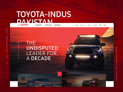 Toyota IMC Pakistan | Web Concept behance car concept digital design idea interaction design layout pakistan templatedesign toyota toyota pakistan ui design vehicles