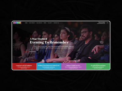 Eventz Unlimited behance bollywood bollywood stars corporate corporate events design entertainment events fashion fashionshow interaction design layout sports ui user experience user interface ux weddings
