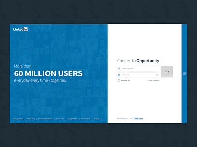 Linkedin Login Page Redesign