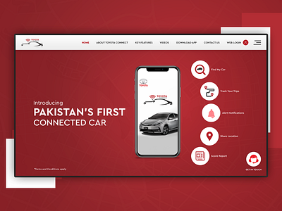 Toyota Connect Pakistan - UI|UX agency agency work behance car car app connect connect app corolla car interaction design layout pakistan toyota toyota pakistan ui user experience user interface ux web design work
