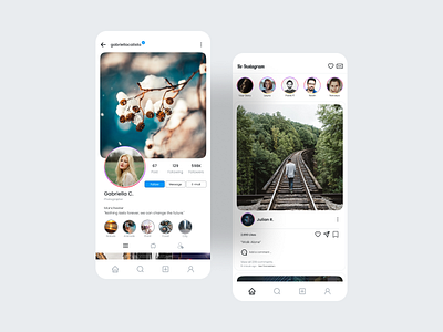 Redesign Instagram UI design instagram mobile mobile app mobile app design mobile design mobile ui redesign social social media social media design socialmedia ui unofficial