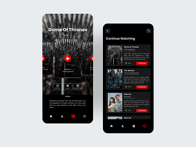 Streaming App UI