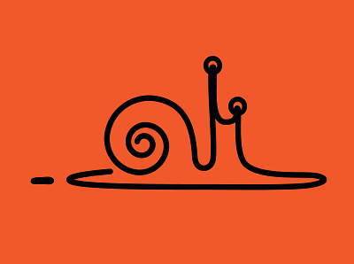 Snail Brunhilda flat icon logo minimal vector