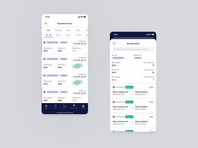 Driver App - Payment History