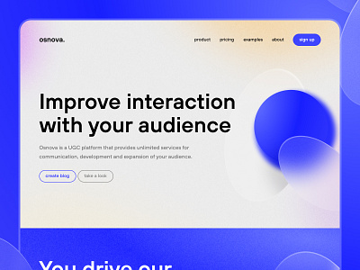 osnova • landing page concept