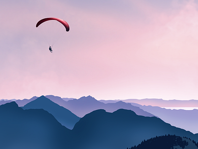 Paraglider - Digital Illustration