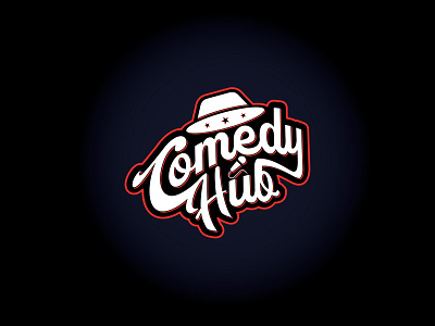 COMEDY HUB LOGO branding comedy design graphic design icon illustration lettiring logo minimalist typography vector vintge