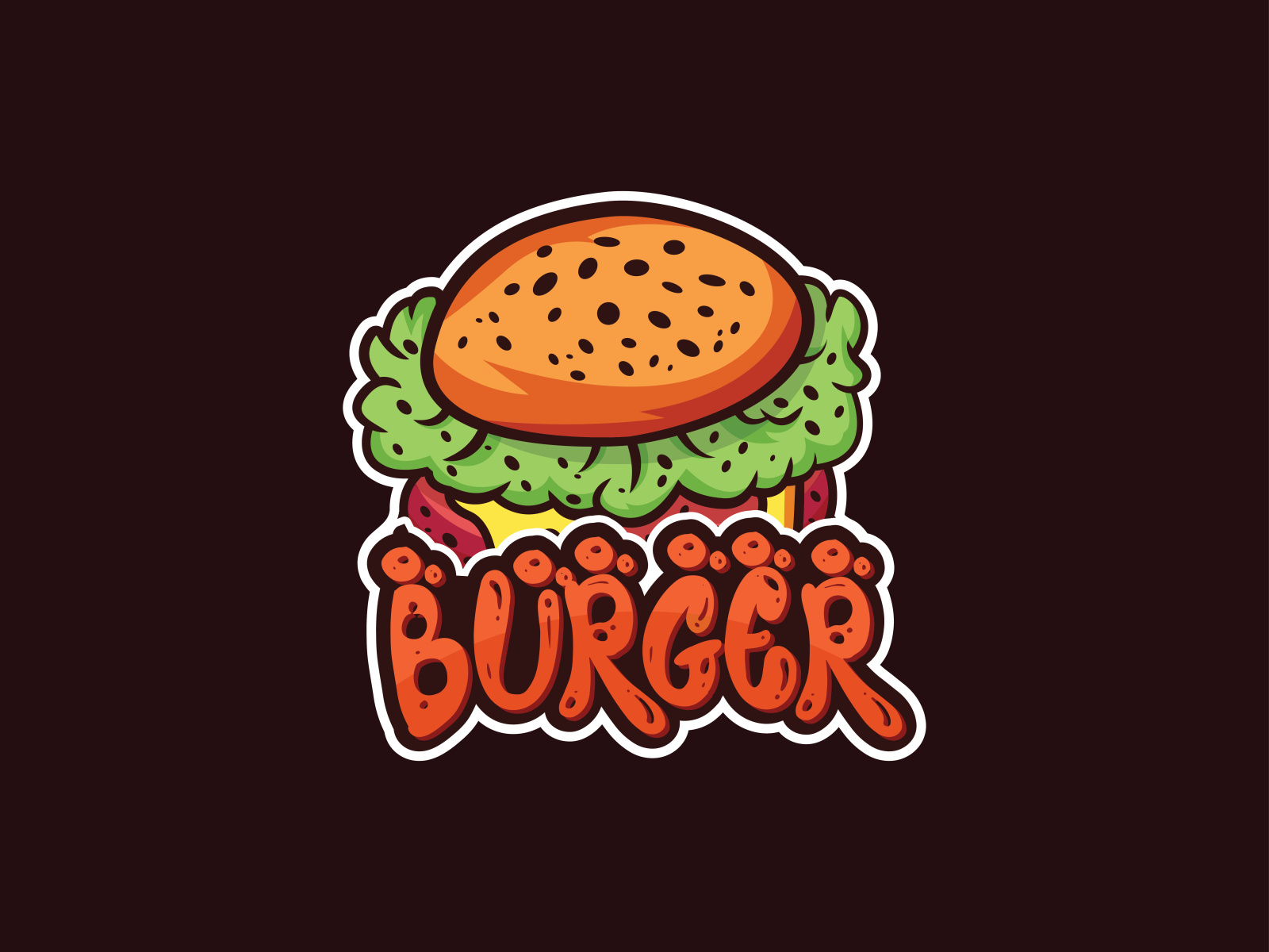 BURGER LOGO by MILAD HOSSEN on Dribbble