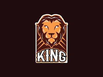 KING LION MASCOT LOGO brand branding calligraphy design graphic design illustration logo mascot typography