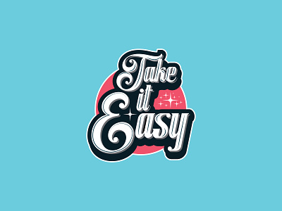 Take It Easy Typography branding calligraphy design graphic design icon illustration logo typography ui ux vector