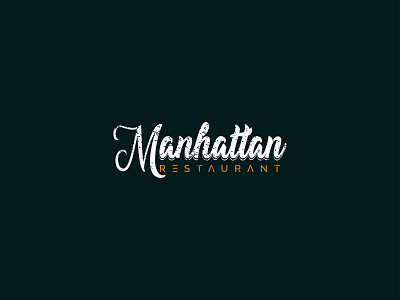 Manhattan Restaurant logo Design 2022 brand branding design graphic design icon illustration lettering logo logos mascot typography ui ux vector