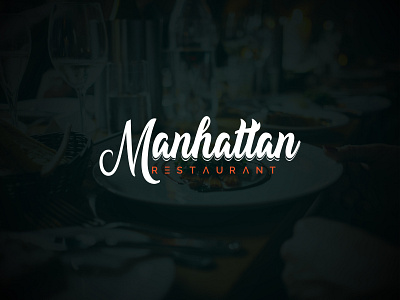 Manhattan Restaurant Logo blrdribbble branding design dribbble graphic design icon illustration invitedribbble logo new typography ui ux vector