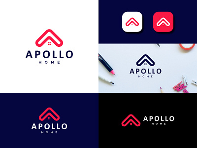 Apollo Home logo design 2022 apollo brand branding clever creative design dribble graphic design home icon illustration logo logos twitter typography ui usa ux youtube