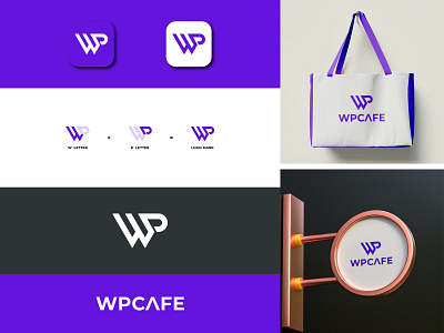 WP LOGO DESIGN 2023 best logo branding design graphic design icon illustration logo minimalist new typography ui ux vector wp