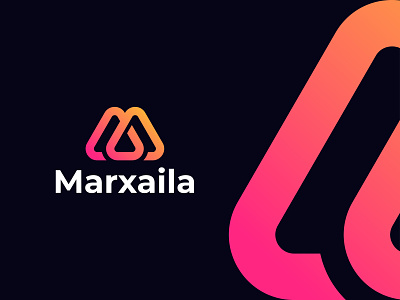 Marxaila Logo Design alphabet brand logo branding creative logo dribble ecommrce email graphic design letter logo logo trend m mark minimalist modern trendy logo