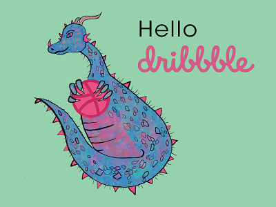 Dribbble the Dragon debut debutshot design digital illustration digitalart dragon dribbble dribbble debut graphic design graphics illustration procreate
