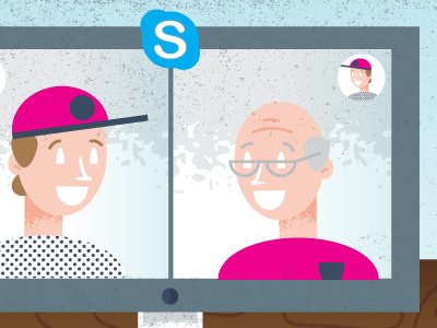 Skype illustration skype tech vector