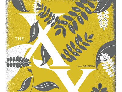 XX @ The Mann gigposters gold overgrown silver thexx vines