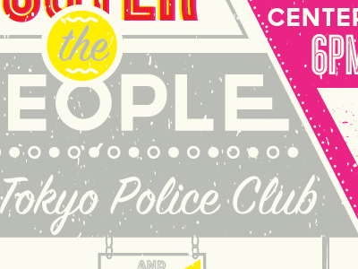 Foster 1 signage foster the people tokyo police club kimbra mann center philadelphia silver vintage