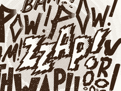 Comic Book 02 comic halftone lettering pow! screenprint sounds texture typography vector vintage zzap!