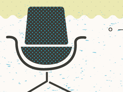 Chair chair halftone mid century overlay tan texture