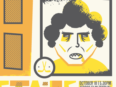 Upstairs halftone hockey stick texture upstairs vector zombie