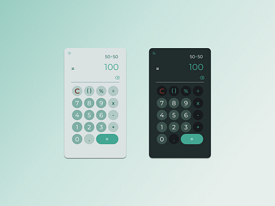 Daily UI #004 - Calculator app calculator calculator app calculator design daily ui daily ui 004 dailyui dailyuichallenge dark mode design light mode ui