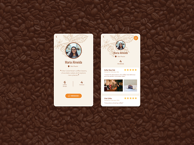 Daily UI #006 - User Profile app coffee daily ui dailyui dailyui 006 dailyuichallenge design reviews ui user profile userprofile ux