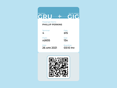 Daily UI #024 - Boarding Pass