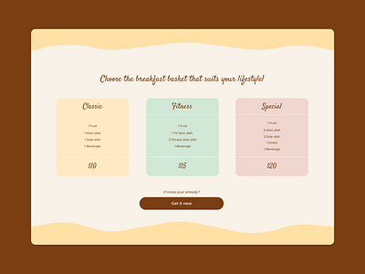 Daily UI #030 - Pricing bakery breakfast daily daily ui daily ui 030 daily ui challenge dailyui dailyui 030 dailyuichallenge design pricing pricing page pricing plan pricing plans pricing table ui ux web design website design