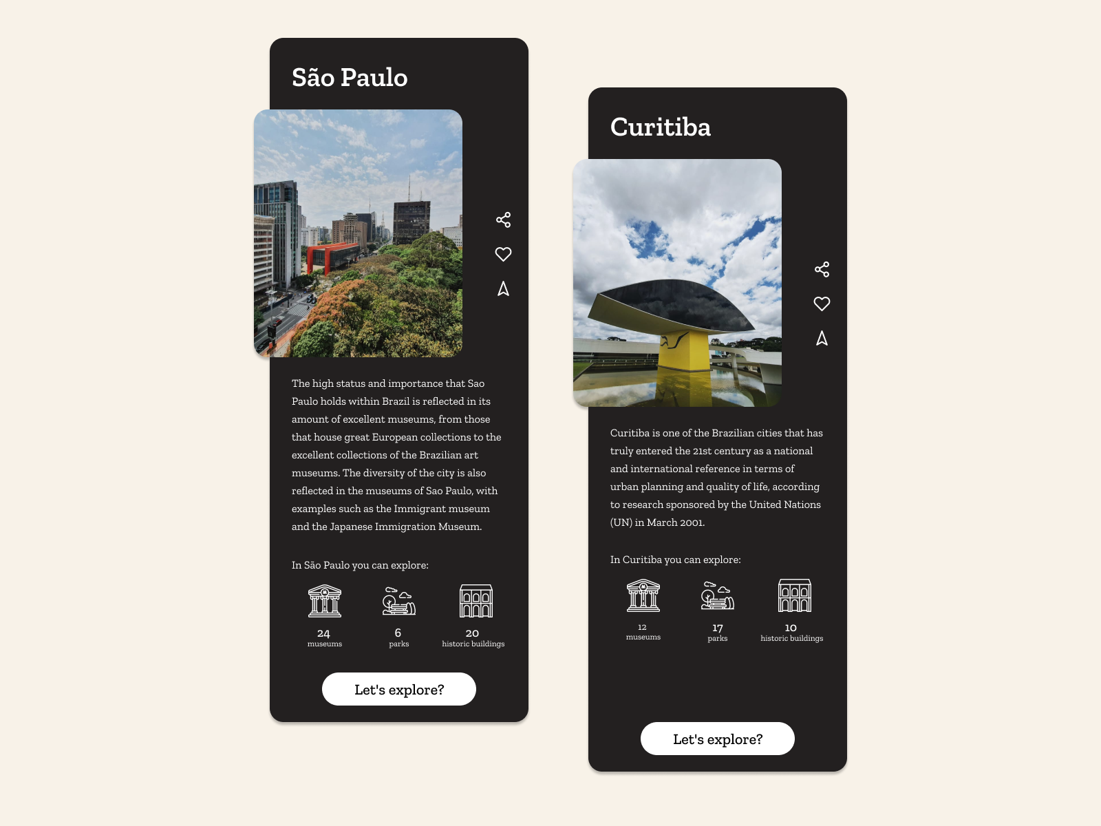 Daily UI #045 - Info Card by Giovana Girardi on Dribbble