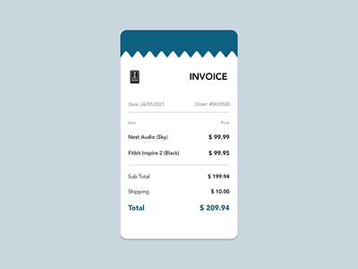 Daily UI #046 - Invoice