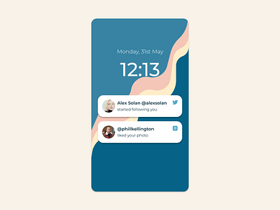 Daily UI #049 - Notifications app daily daily 100 challenge daily ui daily ui 049 daily ui challenge dailyui dailyui 049 dailyuichallenge design home lockscreen notification notifications ui ux