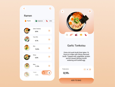 Food app delivery by Hossam Lachgar on Dribbble