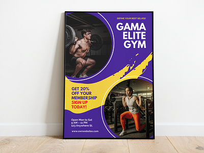 gamaEliteGym mock banner ad branding business design flyer flyer design flyers graphic design illustration illustrator photo editing photoshop post poster art posters vector vector art vector illustration