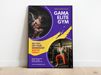 Gym Poster / Flyer banner ad banner design branding business design graphic design illustration photo editing photo retouching photoshop post poster art poster design posters vector vector art vector illustration vectorart