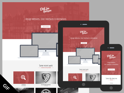 [Animated] Personal Website flat gif personal portfolio responsive web website www