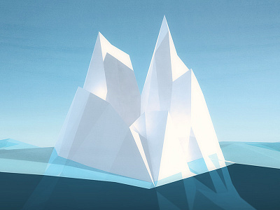 Iceberg 2d cinema4d cold ice iceberg low lowpoly poly poster snow water