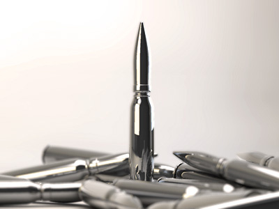 Bullet 3d bullet packshot silver