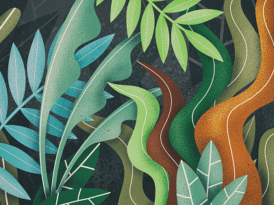 Jungle 2 2d background design flat illustration jungle procreate styleframe wallpaper
