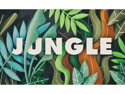 Jungle 2d branding design flat illustration jungle logo nature procreate styleframe