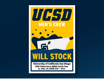 UCSD Men's Rowing Bag Tag bag tag design graphicdesign name tag nametag rowing san diego visual design