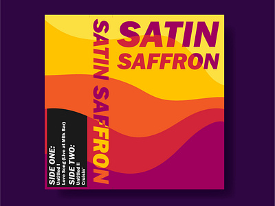 Satin Saffron Cassette J-card cassette cassette tape graphicdesign music