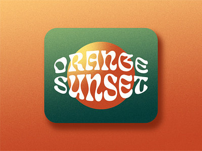 Orange Sunset Candle Label
