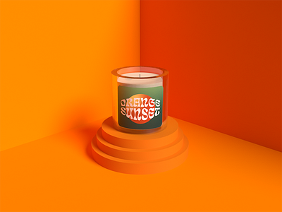 Orange Sunset Candle