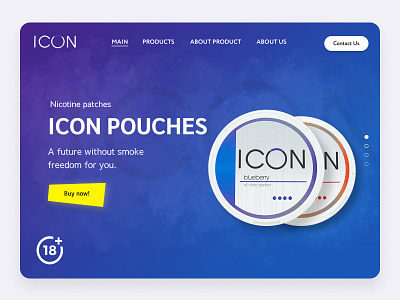WebSite (Icon Pouches) branding design graphic design icon pouches smoking ui ux vector website