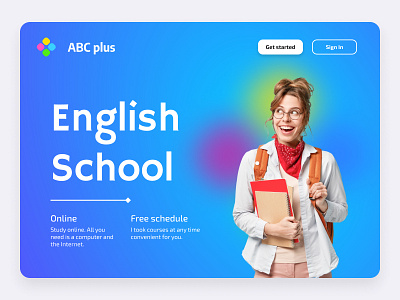 WebSite (EnglishSchool) branding chool design english learning ui ux website