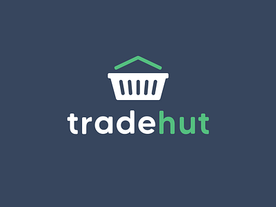 tradehut basket hut logo secondhand shopping trade trading